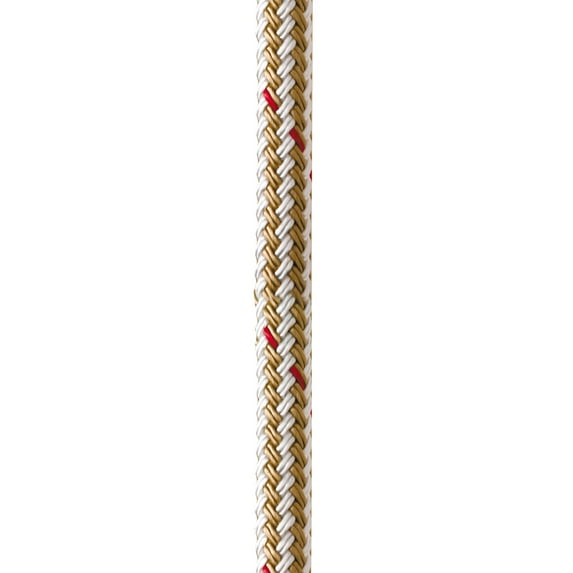 New England Ropes 1/2" Double Braid Dock Line - White/Gold w/Tracer - 15' | Bundle of 2