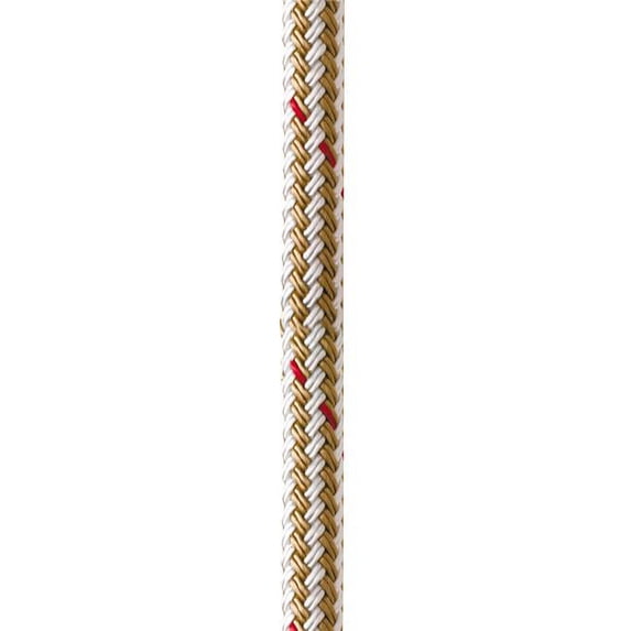 New England Ropes 50591600015; Dockline Double Braided 1/2 X 15 Ft White/Gold