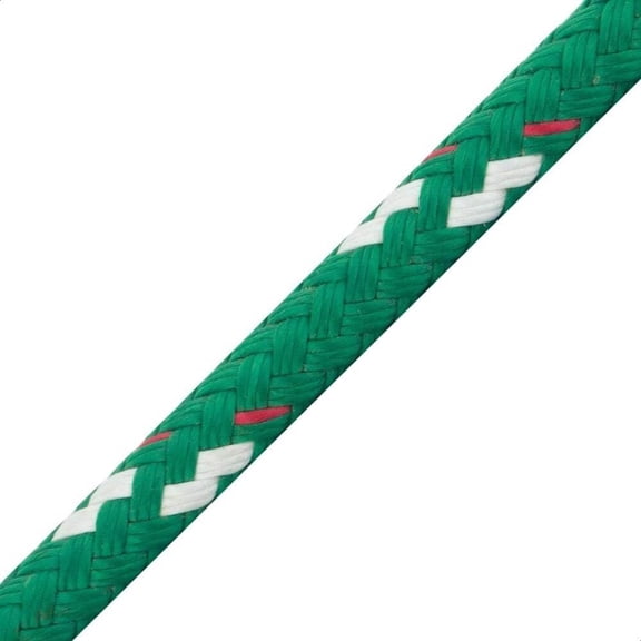 New England Ropes 3/8in (10mm) Sta-Set Solid Green 100 Feet Long