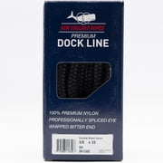 New England Ropes Premium Dock Line 3/8 X 15 Double Braided BLACK