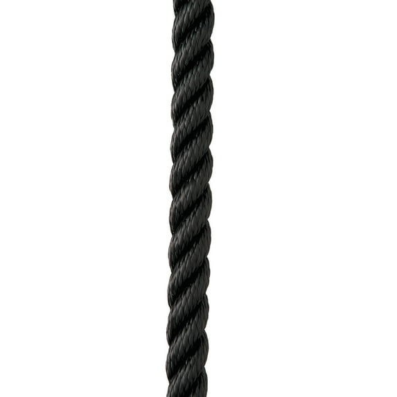 New England Ropes 5/8" Premium 3-Strand Dock Line - Black - 35' | Bundle of 2