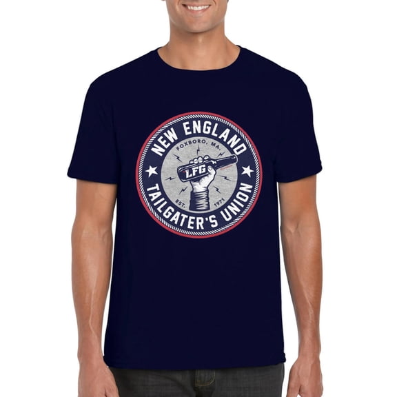 New England Tailgaters Union Fan Club Game Day Supporter Graphic T-Shirt, for men & women, up to size 5XL