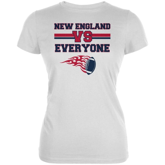 New England Versus Everyone Football Juniors Soft T Shirt White LG