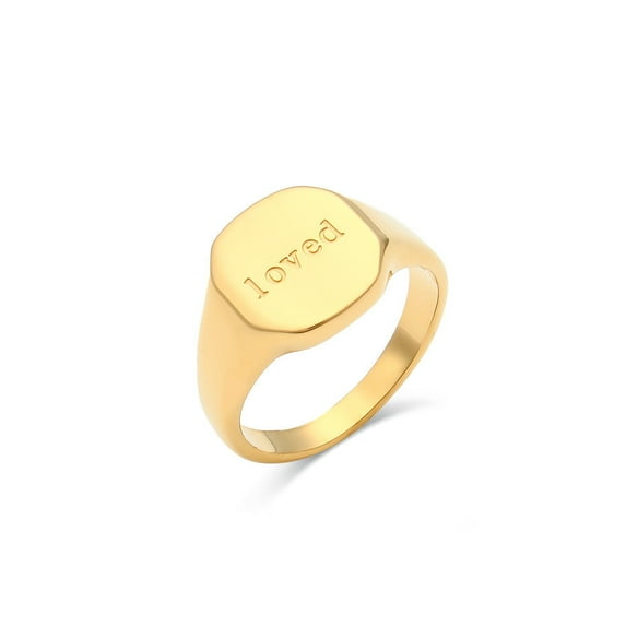 New English Letter Electroplating Ring