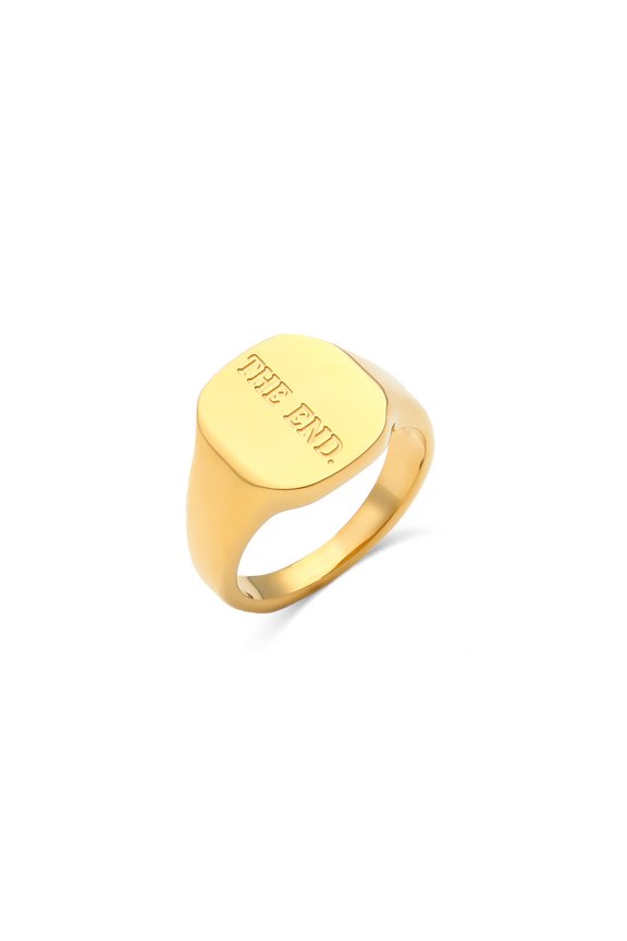 New English Letter Electroplating Ring