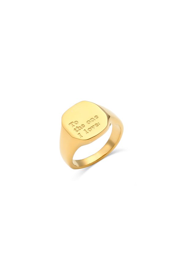 New English Letter Electroplating Ring
