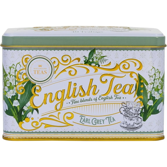 New English Teas Earl Grey Tea Lily of the Valley 40 Teabags
