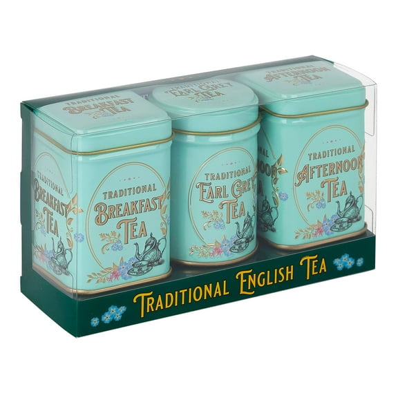 New English Teas Mini Vintage Loose Leaf Tea Tins 2.47 oz. Pack of 4