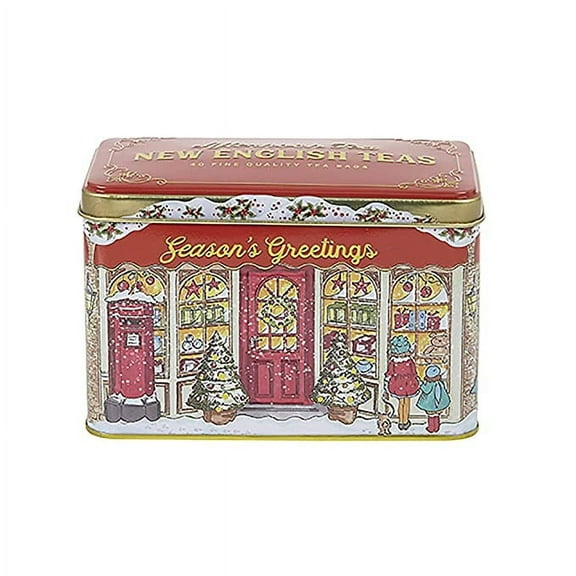 New English Teas Seasons Greetings Christmas Tea Tin with 40 English Afternoon Teabags