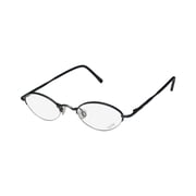 New Enjoy By Rodenstock 1701 Mens/Womens Oval Half-Rim Greenish Gray / Navy Affordable Trendy Frame Demo Lenses 45-20-140 Flexible Hinges Eyeglasses/Glasses