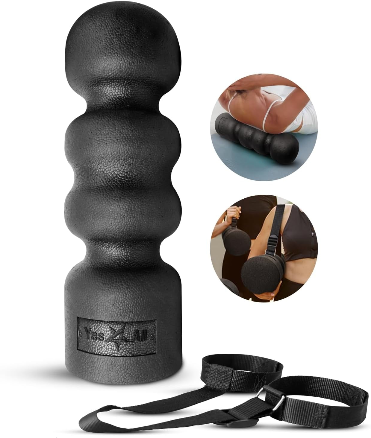 New Epp Wave Foam Roller Black 300g