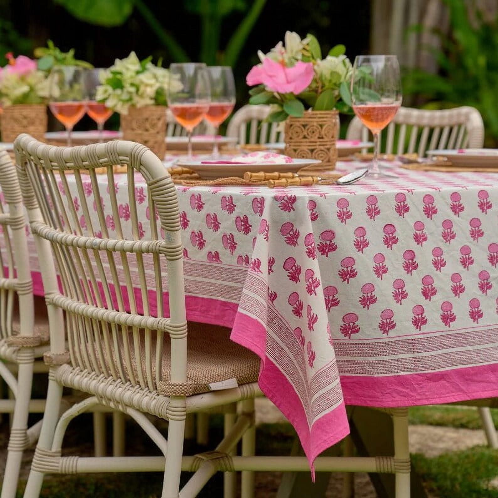 New Era Creation Pink Indian Hand Block Printed Cotton Cloth Table Mats Farmhouse Wedding Event Home Party gift for Dad and Mom Gifts