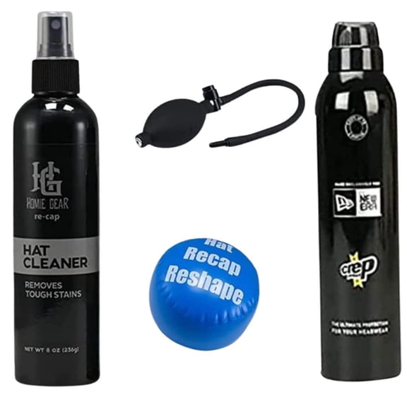 New Era Crep Hat Protector & Homie Gears Hat Pump, Reshaper, and Hat Cleaner Kit| Hat Cleaner with Hat Reshaper and Pump | Cleans All Types of Hats, and Caps Including Baseball Caps