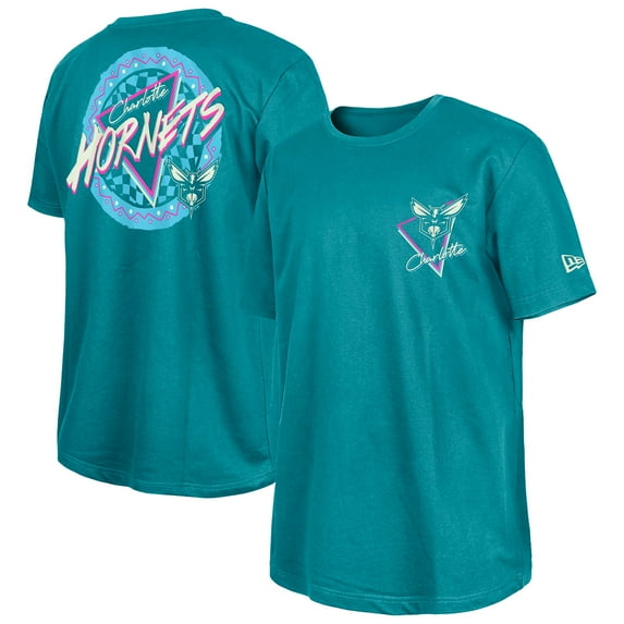 -New Era Teal Charlotte Hornets Glow-in-the-Dark T-Shirt