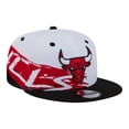 thumbnail image 1 of New Era  White/Black Chicago Bulls Swept 9FIFTY Snapback Hat, 1 of 7
