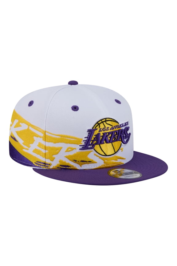 White/Purple Los Angeles Lakers Swept 9FIFTY Snapback Hat
