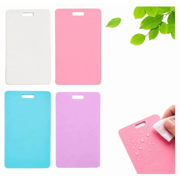 New Erasable Badge Sticky Notes, Reusable Silicone Vertical Horizontal Badge Buddy, Ballpoint Pen Write&Alcohol Wipeable Notepad, notepad for Nurses Doctor Blue