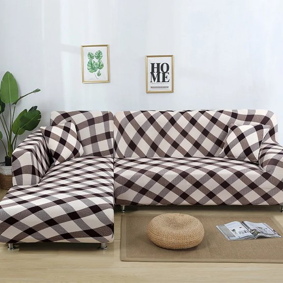 New European Style Elastic Print Sofa Cover Full Cover Fabric L Shape Combination Seat Sofa Cover Cushion Cover Fundas Sofa
