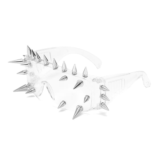 New European and American Cyberpunk Wide-Brimmed Quirky Glasses Trendy Cool Personality Fashion Rivet Sunglasses Party Style