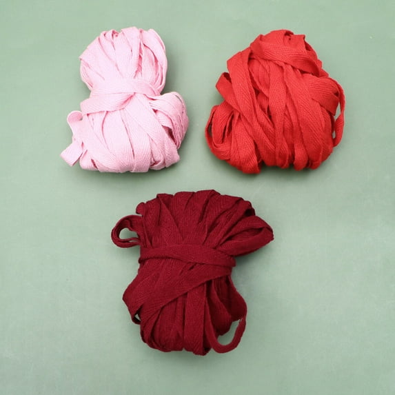 FELTECHELECTR Cotton Braided Rope Ribbon for Crafting present Wrapping Home Decoration 3Pcs 1200x0.4x0.04in