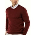 thumbnail image 1 of New European and American Men's Wool Sweater Woven Loose Solid Color Men's Long Sleeve Sweater Bottom Sweater, 1 of 5