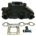 thumbnail image 1 of Cast Iron Exhaust Manifold Compatible with 1952-2002 Mercruiser V6 4.3L 262 CID Models 175 185 205 Wet Joint Sterndrive Inboard 1983-2002 Barr MC-1-99746 Replaces GLM 51220 Osco 9745, 1 of 2
