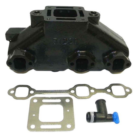 Exhaust Manifold Compatible with 1952-2002 Mercruiser 4.3L 4.3LX V6 GM 229 262 CID 175 185 205 HP Wet Joint Port or Starboard 1983-2002 190HP Replaces 99745 99746 18-1952-1 51220