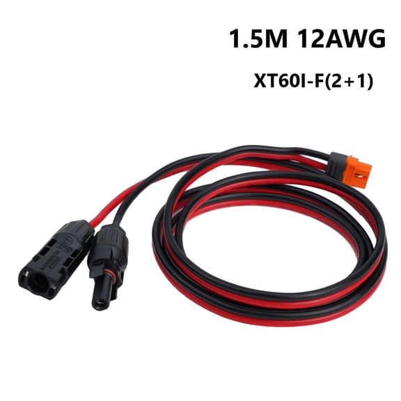 New Extension Cable Extension Cable Compatible With The Xt60I Connector Foldable Solar Panels Tinned Copper Wire Black+Red