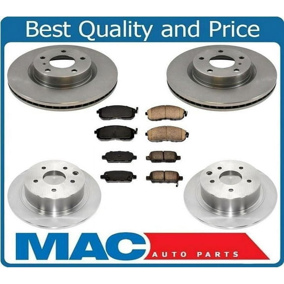 New F & R Brake Rotors Ceramic Pads for Nissan Altima No SE-R 6Pc 02-06