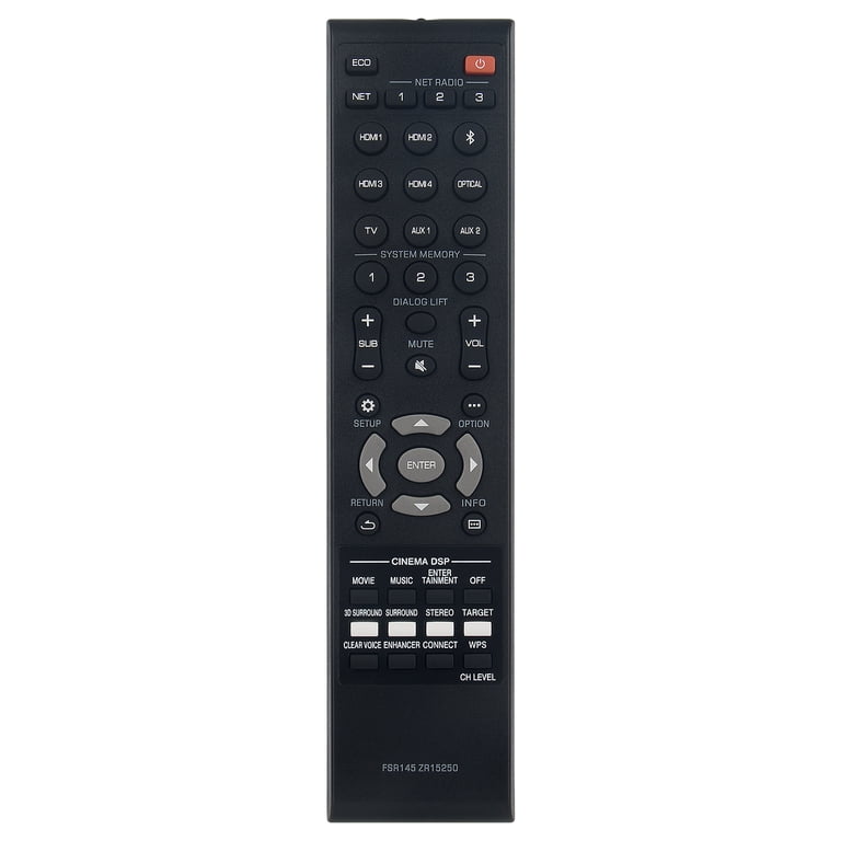 Replacement Remote Control For Yamaha YAS-203 Soundbar – FSR71 Model – Wireless, Black