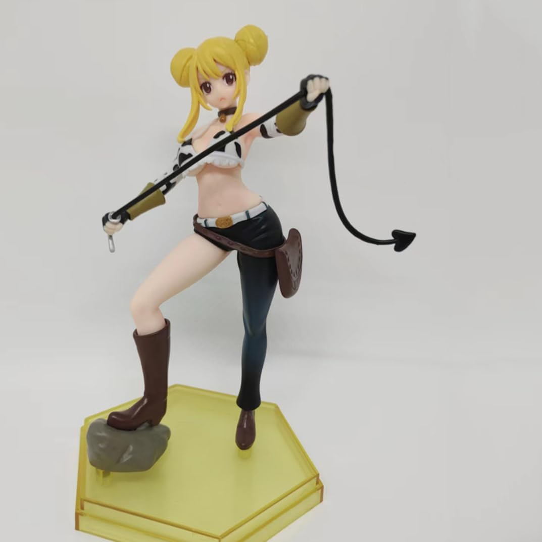 New Fairy Tail Erza Lucy Heartfilia (Taurus Ver) Character Anime Model Statue Action Figures Desktop Ornament Popular Decorations Fan Souvenirs Creative Gift Collectable