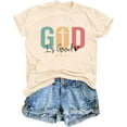thumbnail image 1 of New Faith Over Fear Shirt Womens Christian Tshirts Religious Sayings Tees, 1 of 4