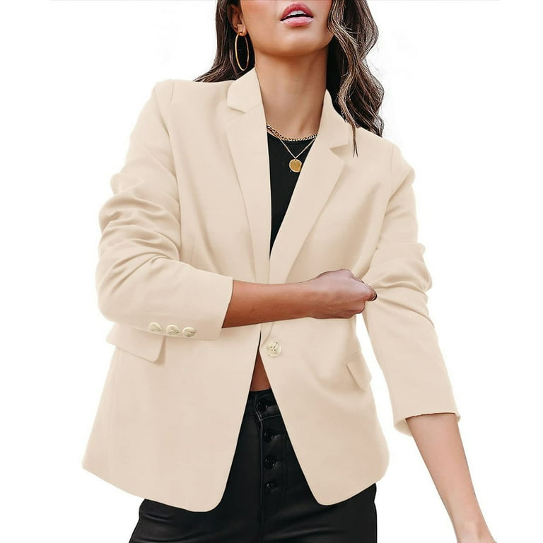 Cream suit jacket womens 2025