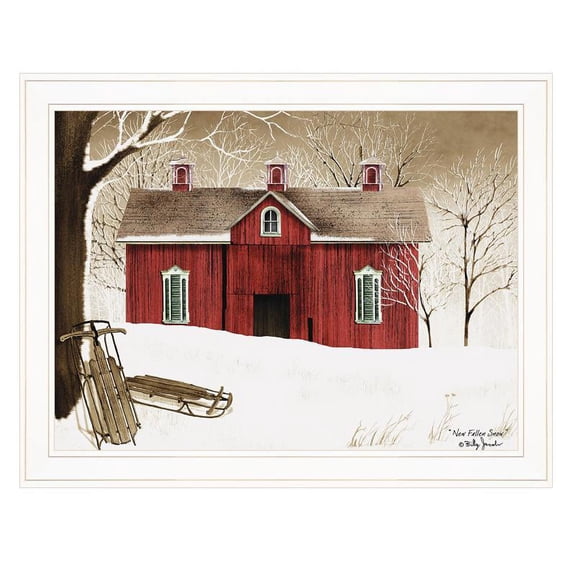 TrendyDecor4U New Fallen Snow By Billy Jacobs Framed Print BJ1024XGP-226G