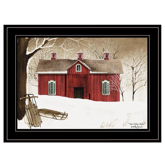 TrendyDecor4U New Fallen Snow By Billy Jacobs Framed Print BJ1024-704G