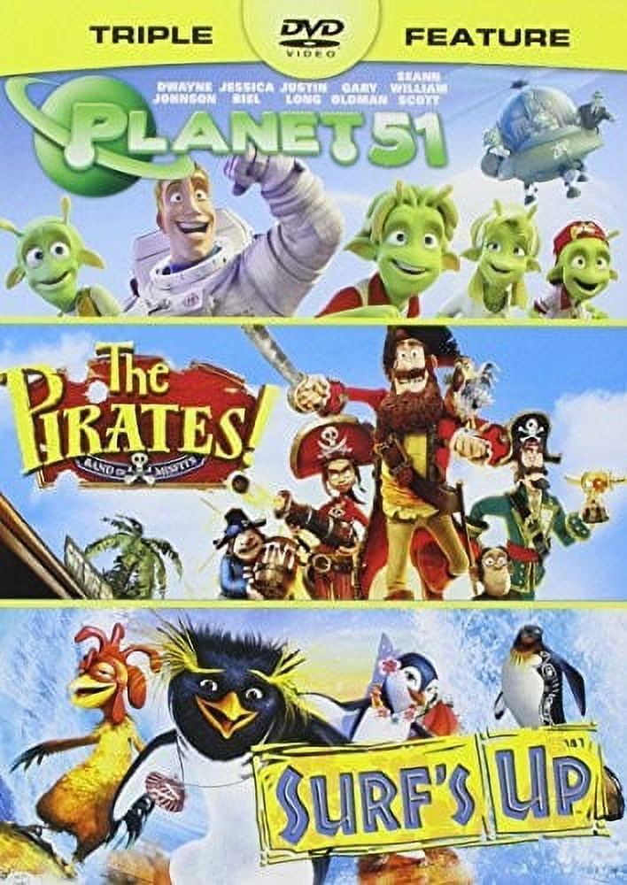 New Family 3 Pack: Pirates! / Planet 51 / Surf's Up (Multi