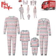 ROAONOCOMO New Family Christmas Pajamas Matching Sets,Christmas Element Printed Christmas Pajamas
