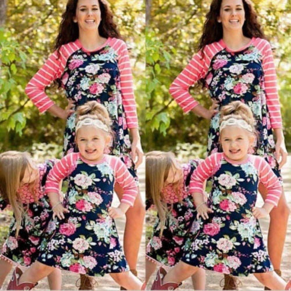 Mommy and Me Clothes Mother Daughter Dresses V-Neck Sleeveles Matching  Clothes | eBay
