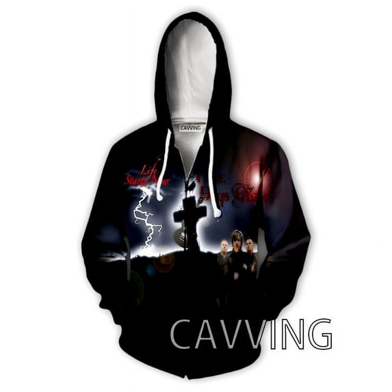 New Fashion 3D Print Three Days Grace Band Zipper Hoodies Zip Up Hooded Sweatshirts Harajuku Hoodie Hip Hop Sweatshirts