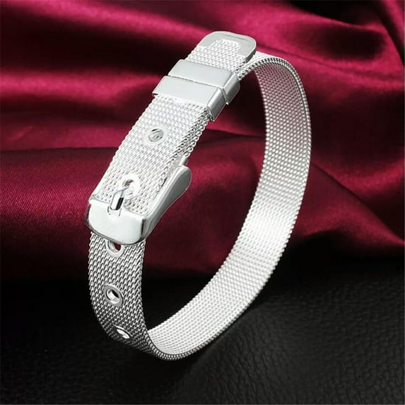 New Fashion 925 Sterling Silver Hand Strap With Exquisite Mesh Jewelry Sale