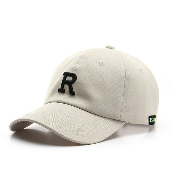 New Fashion Baseball Cap for Women and Men Cotton Soft Top Hats Embroidery Letter R Summer Sun Caps Casual Snapback Hat Unisex Embroidery Hat Cotton Embroidered Casual Men's Baseball Cap Letter R