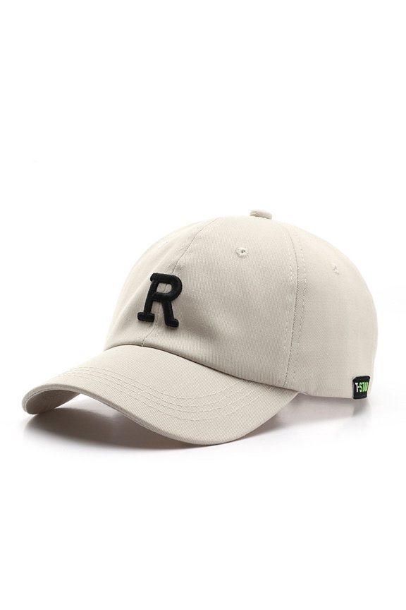 New Fashion Baseball Cap for Women and Men Cotton Soft Top Hats Embroidery Letter R Summer Sun Caps Casual Snapback Hat Unisex Embroidery Hat Cotton Embroidered Casual Men's Baseball Cap Letter R