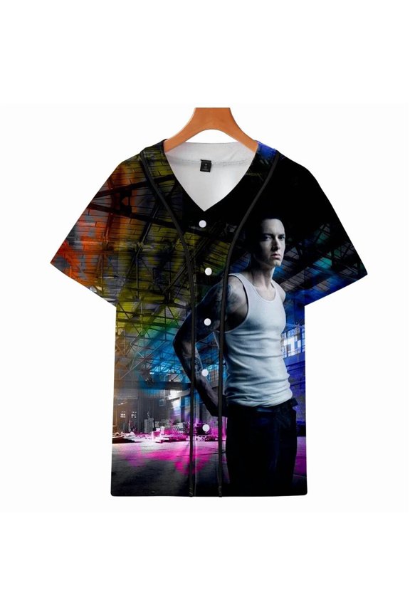 New Fashion Baseball Jersey Famous Rap Singer 3D Print Men's Baseball Shirt Unisex Street