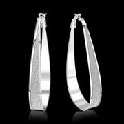 IKEMITER New Fashion Beautiful Jewelry 925 Sterling Silver Earring Round Big Ear Ring Earrings
