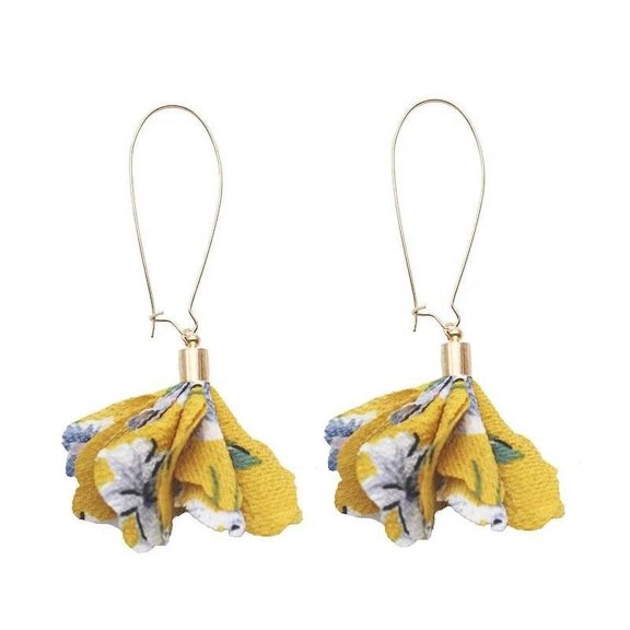 New Fashion Brand Jewelry Summer Style Flower Drop Gold Earrings Women Pack 5