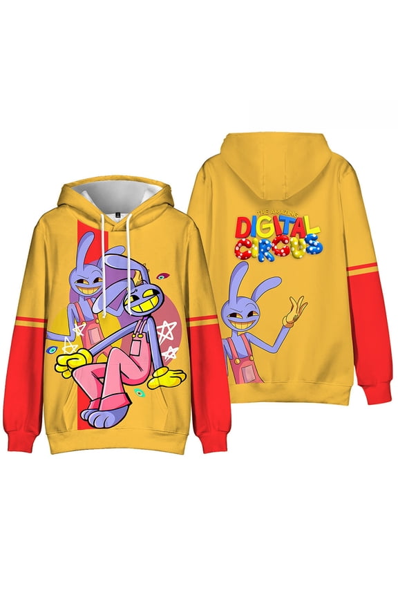 New Fashion Cartoon Anime Digital Circus 3D Cool Print Unisex Pullover Hoodie Casual Versatile Sweatshirt