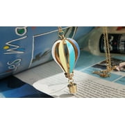 UPIOIWER New Fashion Colorful Jewelry Aureate Hot Air Balloon Pendant Long Necklace Women Necklace Chain Necklaces for Women Pack Pearl Necklace for Women Long Fashion Necklace Necklace Pendants