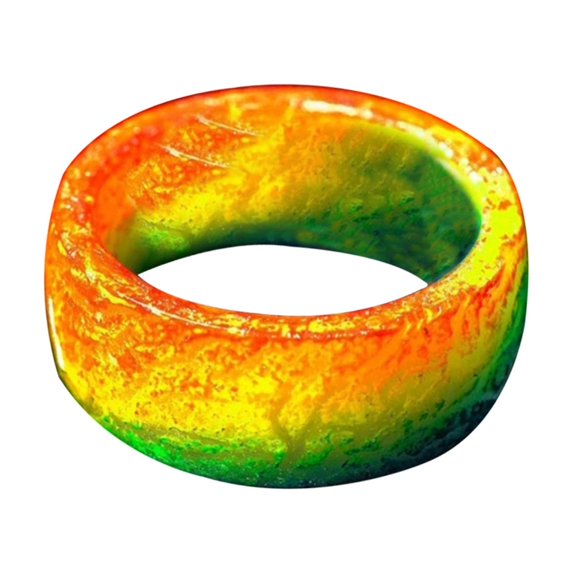 New Fashion Colorful Luminous Resin Ring Women Men Fluorescent Glowing Rings