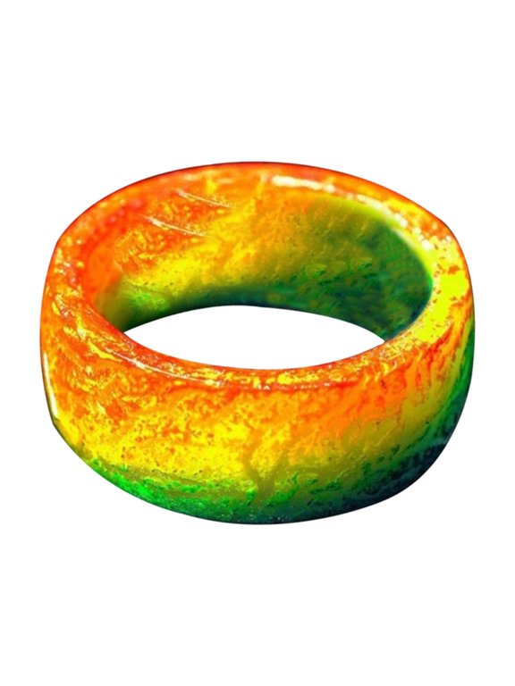 New Fashion Colorful Luminous Resin Ring Women Men Fluorescent Glowing Rings