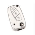 thumbnail image 1 of New Fashion Flip Key Case Key Protector Soft TPU Shell Cover Key Fob Cover Car Key Case Remote Key Case SILVER WHITE, 1 of 8
